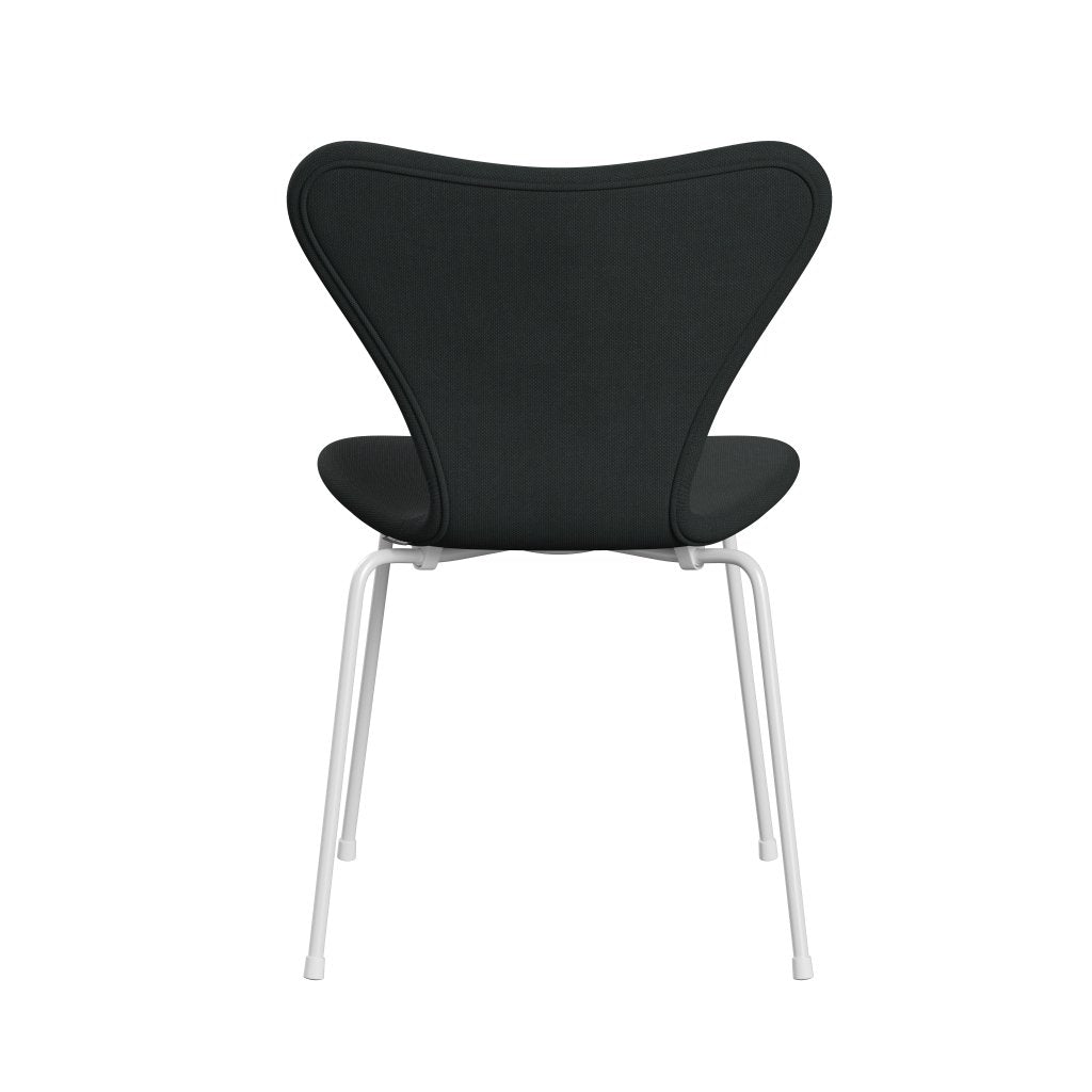 Fritz Hansen 3107 sedia piena rivestimento, carbone bianco/taglio in acciaio