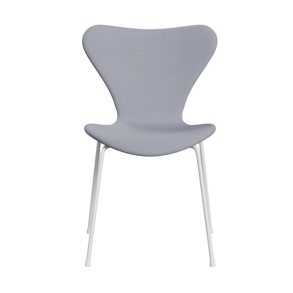 Fritz Hansen 3107 Chair Full Upholstery, White/Steelcut Mouse Grey