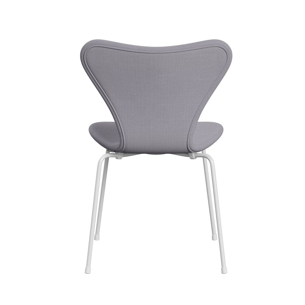 Fritz Hansen 3107 sedia piena rivestimento, luce grigia siber bianca/in acciaio