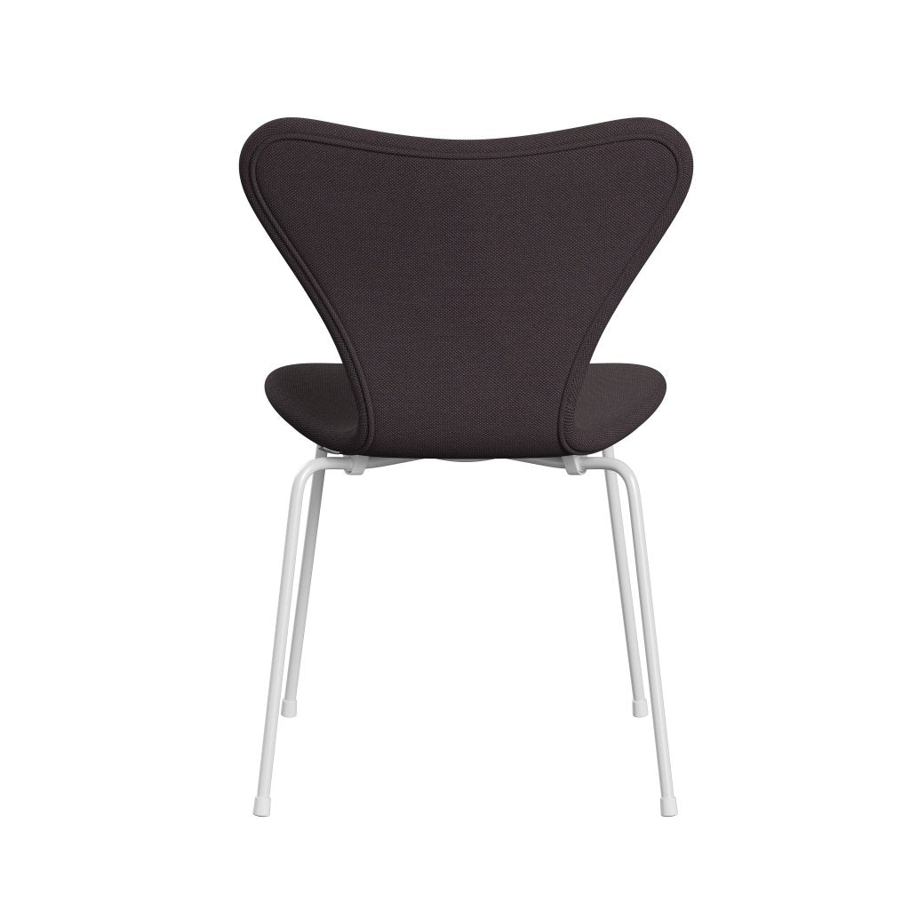 Fritz Hansen 3107 Silla tapicería completa, trío blanco/acero marrón marrón