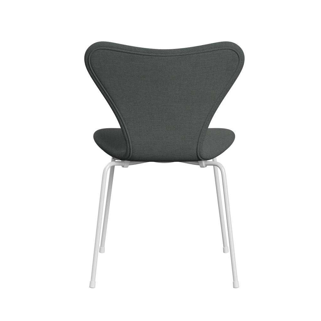 Fritz Hansen 3107 sedia piena tappezzeria, carbone trio di taglio bianco/acciaio