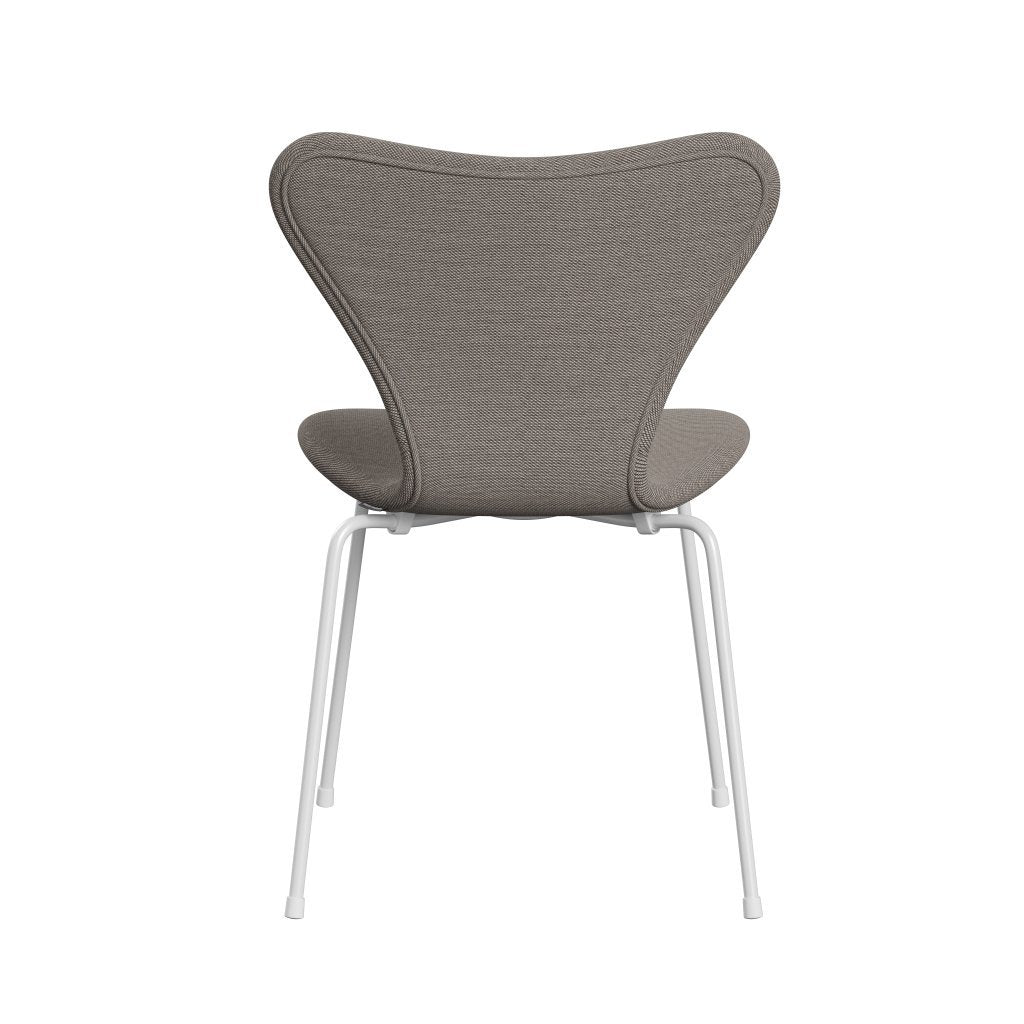 Fritz Hansen 3107 Chair Full Upholstery, White/Steelcut Trio Pink/White/Black