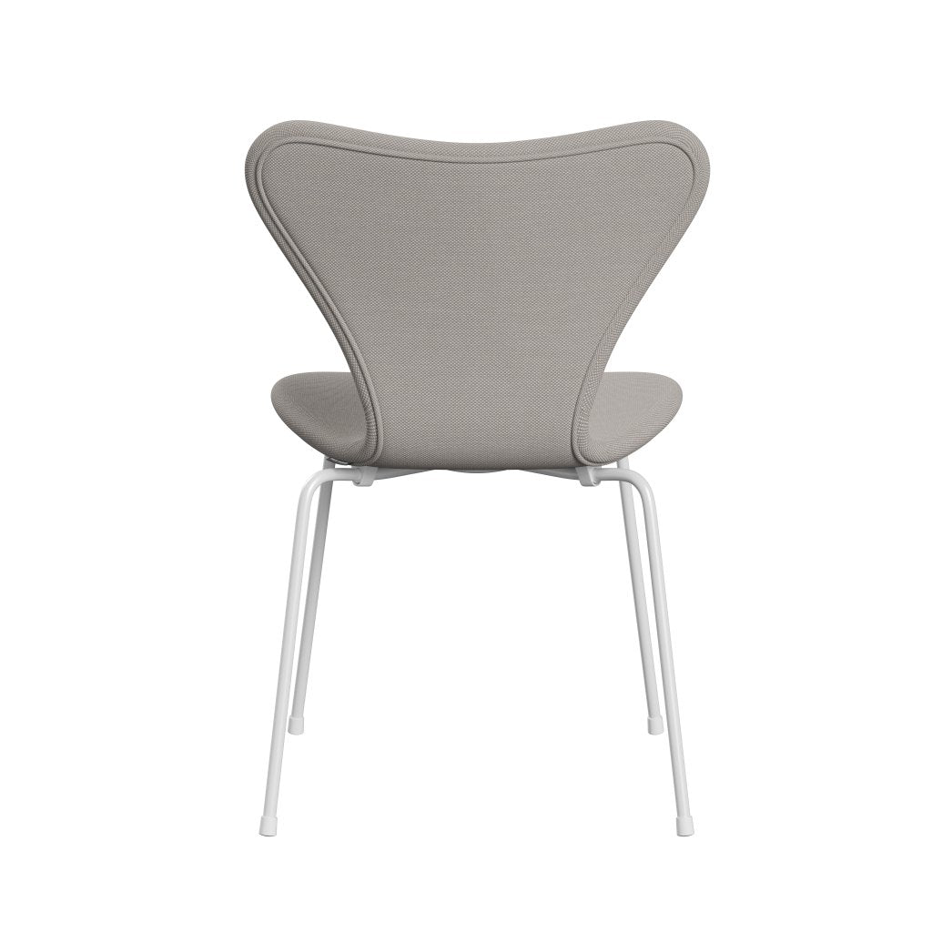 Fritz Hansen 3107 Stol Fullklädsel, vit/stålcuttrio White & Gray