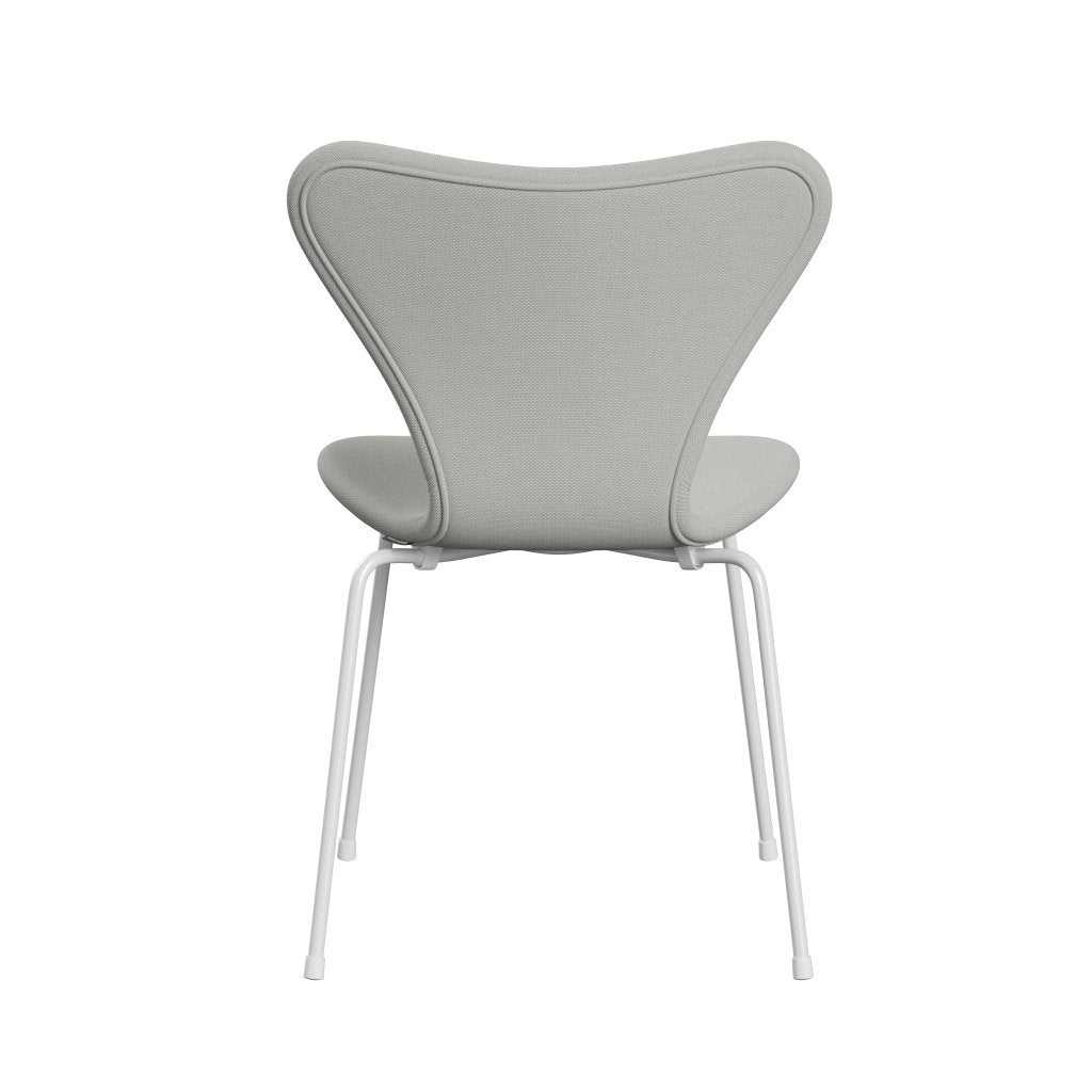 Fritz Hansen 3107 chaise complète complète, trio blanc / acier délicat vert menthe vert