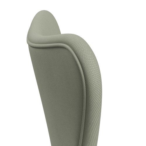 Fritz Hansen 3107 chaise complète complète, lumière turquoise blanche / Steelcut