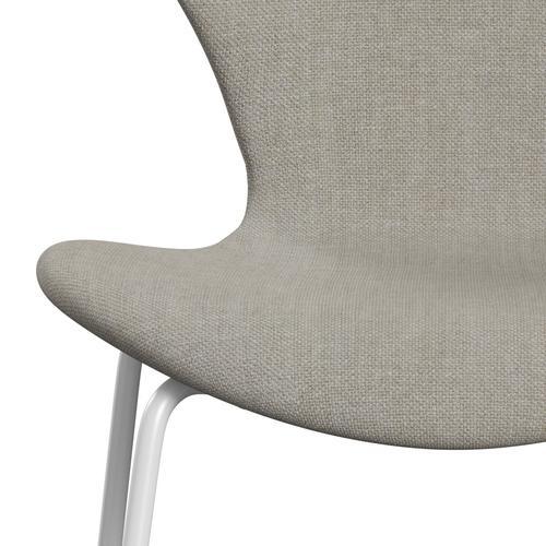 Fritz Hansen 3107 stoel Volledige bekleding, wit/sunniva 2 beige