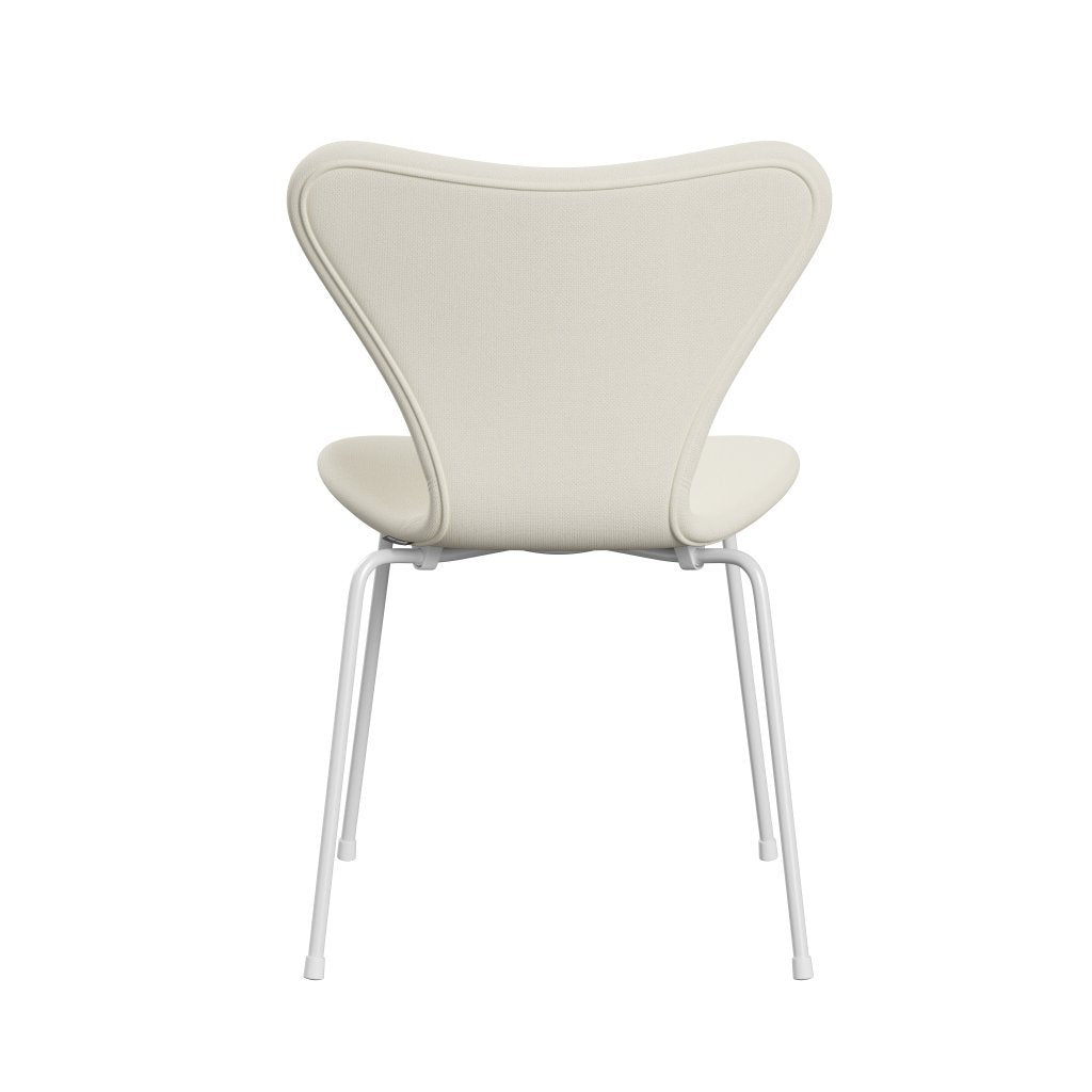 Fritz Hansen 3107 chaise complète complète, blanc / sunniva 2 crème