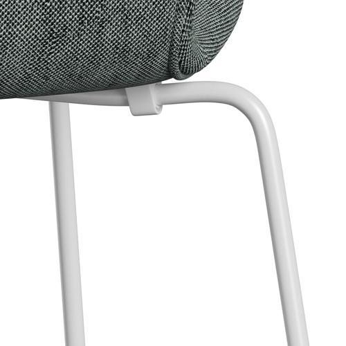 Fritz Hansen 3107 Chair Full Upholstery, White/Sunniva 2 Black/White