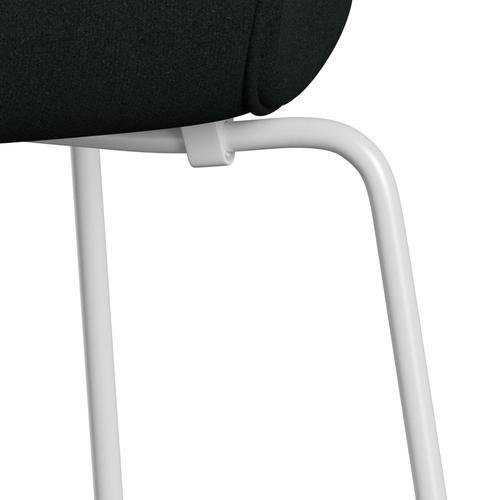 Fritz Hansen 3107 chaise complète complète, blanc / tonus noir