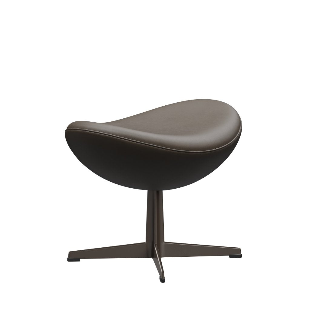 Fritz Hansen The Egg Footstool Leather, Brown Bronze/Essential Stone
