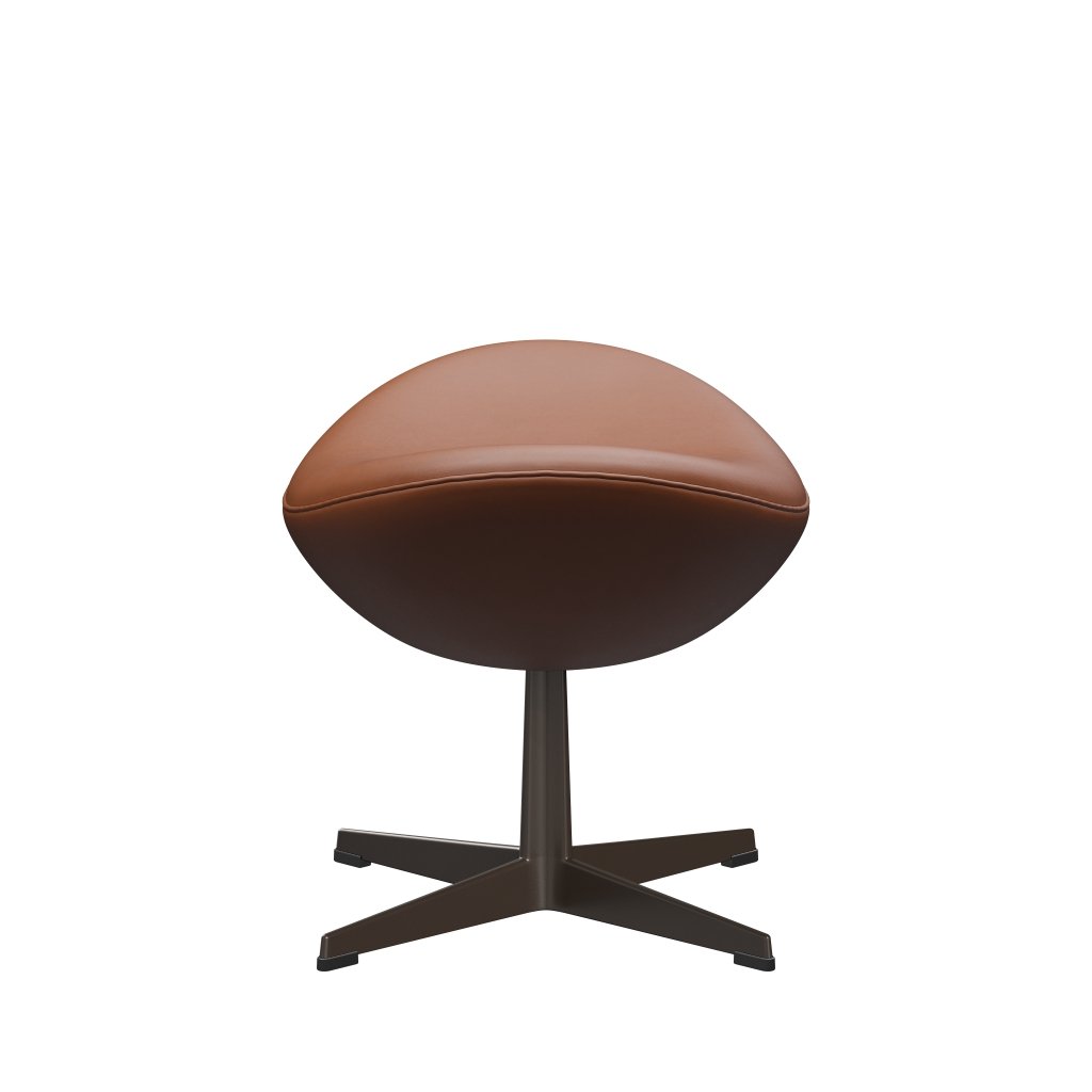 Fritz Hansen The Egg Footstool Leather, Brown Bronze/Essential Walnut