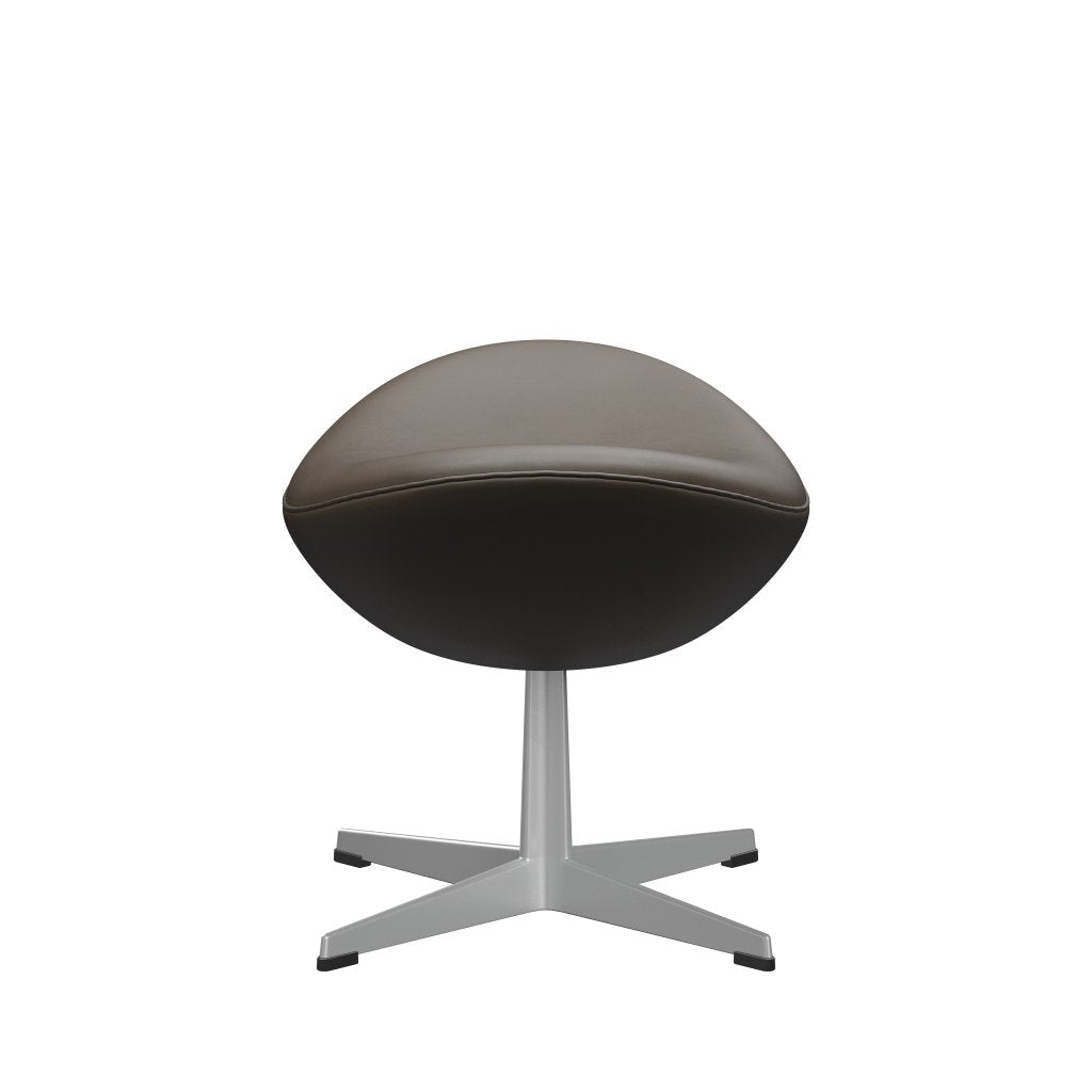 Fritz Hansen The Egg Footstool Leather, Silver Grey/Essential Stone