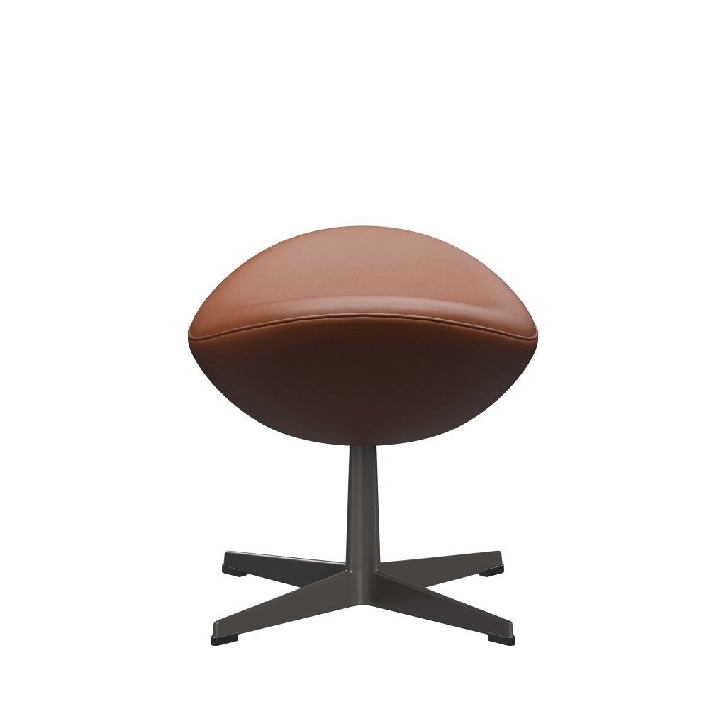Fritz Hansen The Egg Footstool Leather, Warm Graphite/Essential Walnut