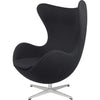 Fritz Hansen The Egg Lounge Chair Fabric, Fame Black