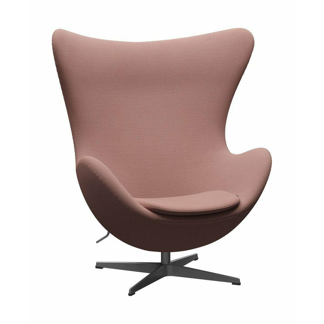 Fritz Hansen The Egg Lounge Sedia tessuto, grigio argento/Christianshavn 1131 rosso