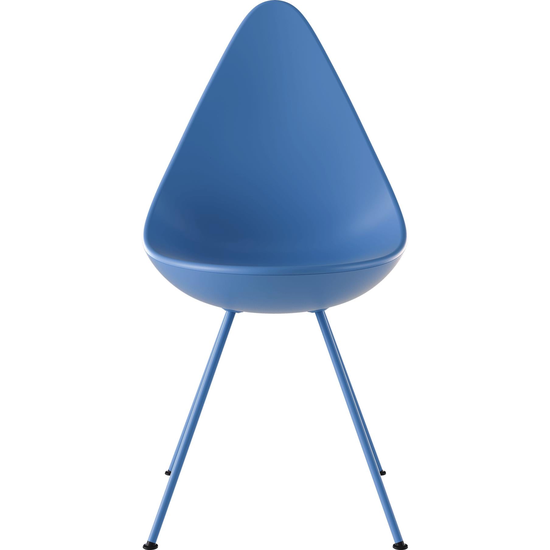 Fritz Hansen De druppel stoel plastic monochroom, indien in twijfel blauw