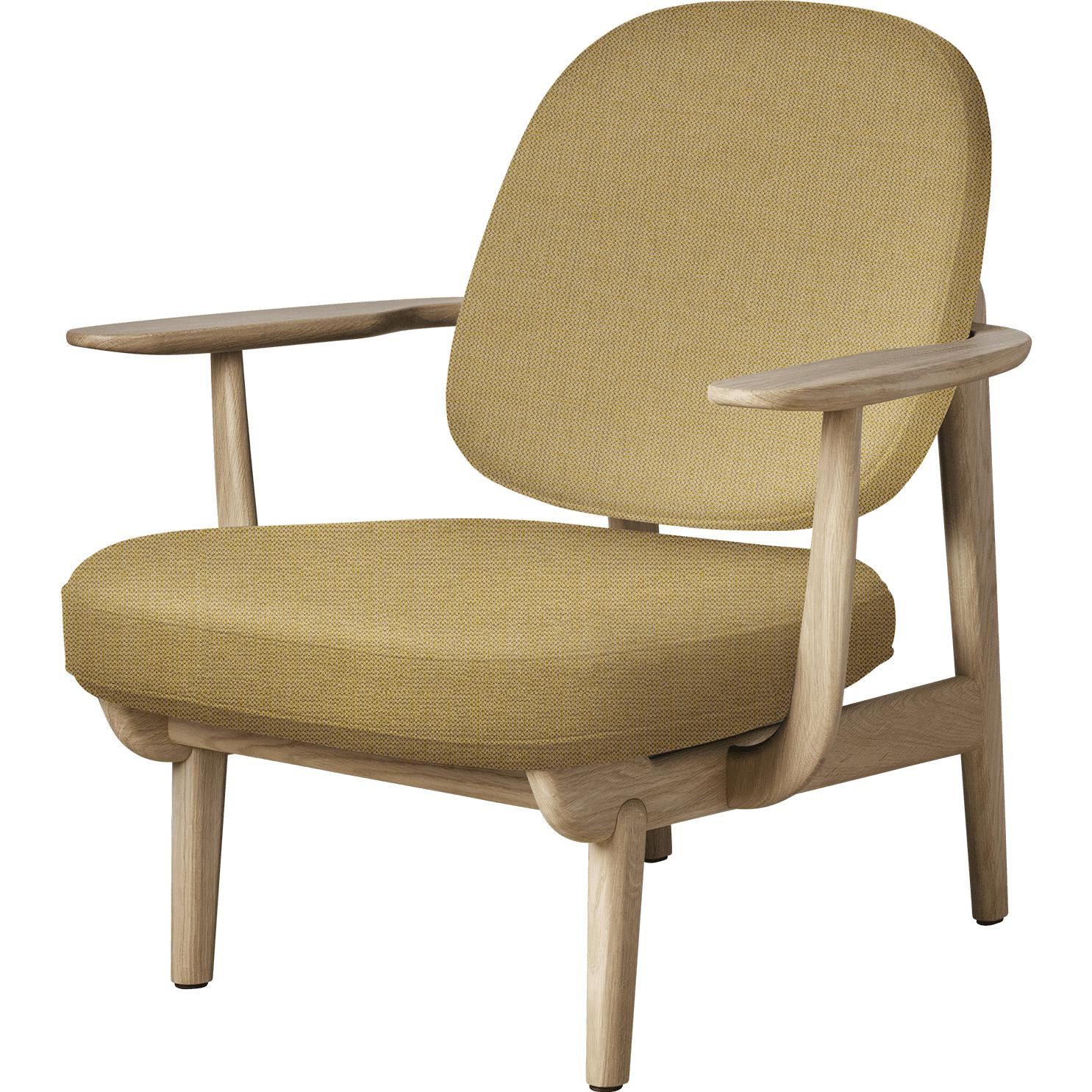 Fritz Hansen JH97 Fred Lounge sedia laccata, gialla