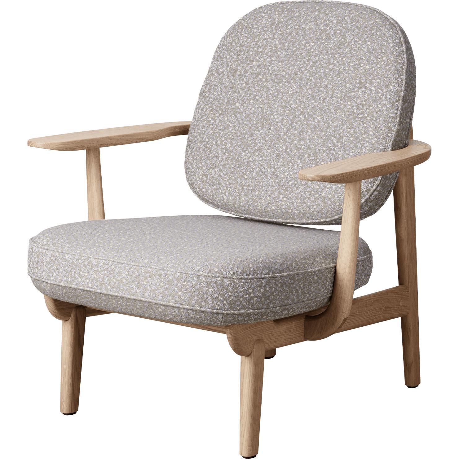 Fritz Hansen JH97 Fred Lounge Chair laccata di quercia, RIA 241