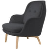 Fritz Hansen Fri Lounge Chair Holz, Sunniva Dunkelgrau