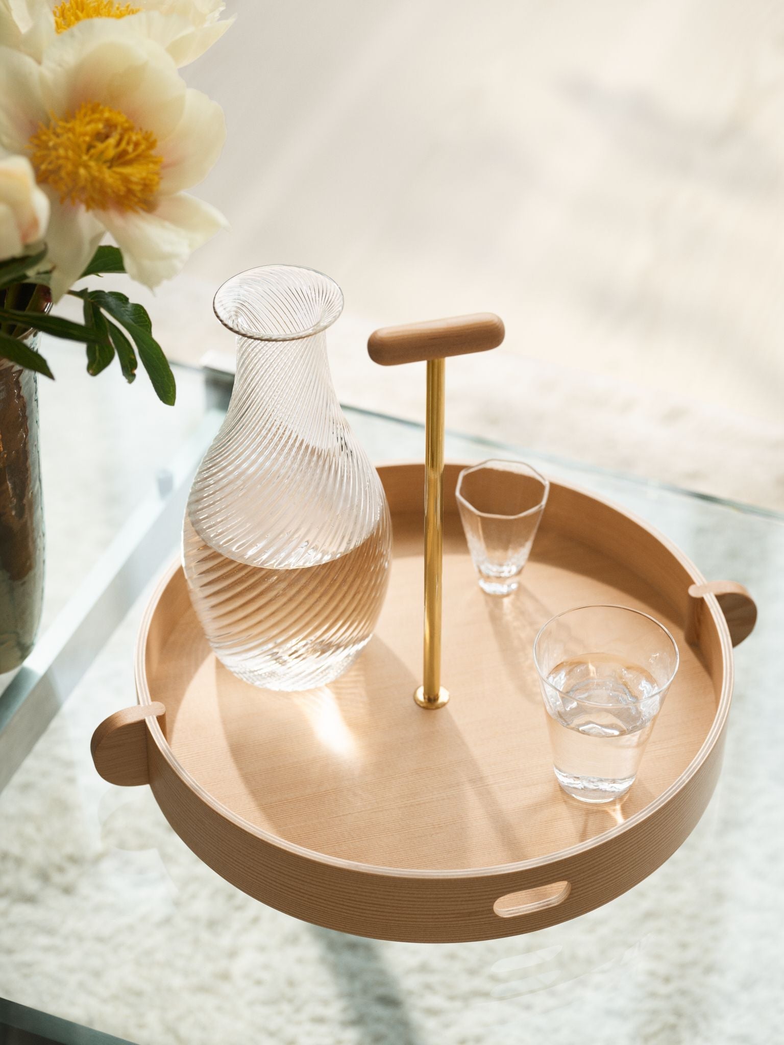 Fritz Hansen Jh Tray, Oregon Pine/Brass