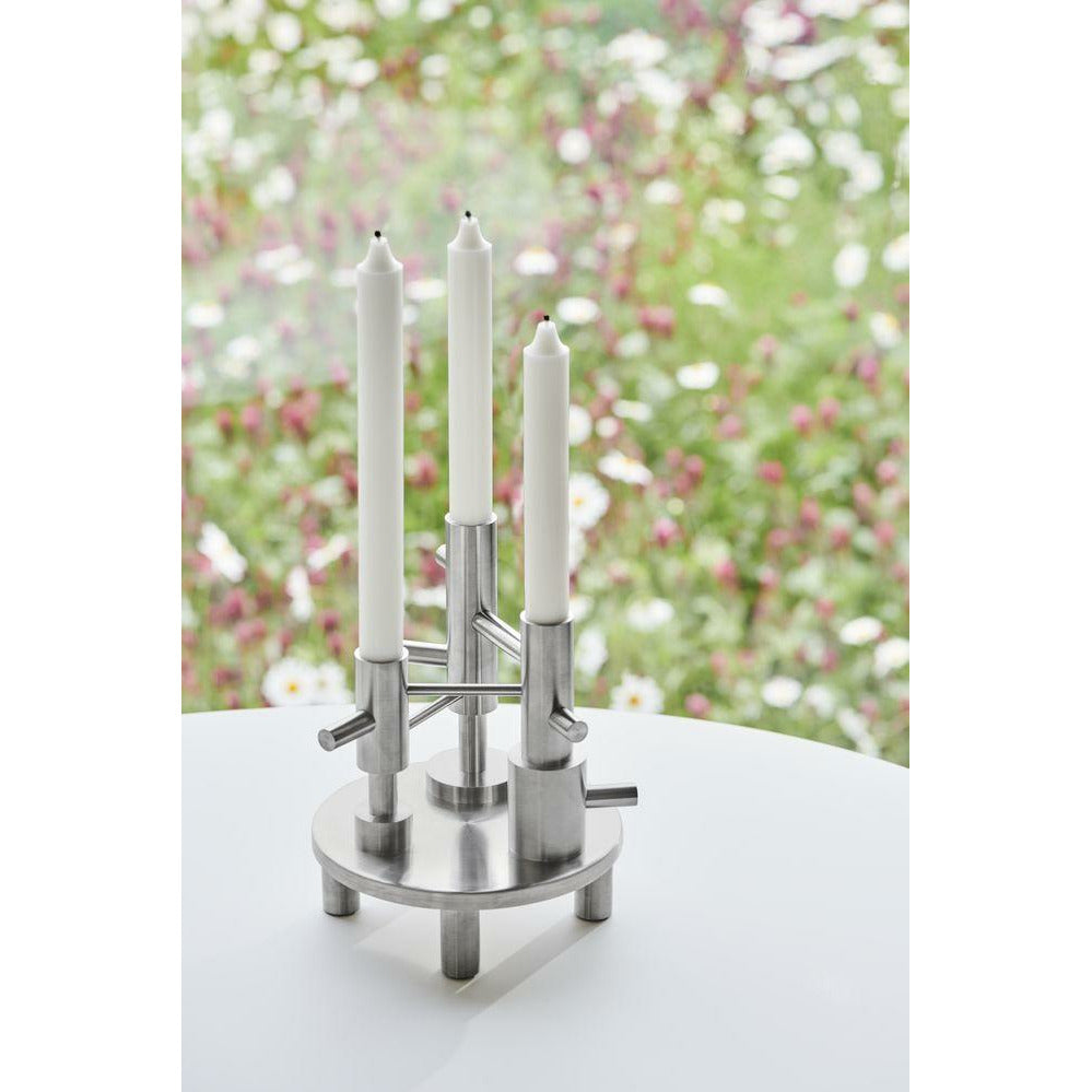 Fritz Hansen Light Touch Candle Holder Steel，Ø16厘米