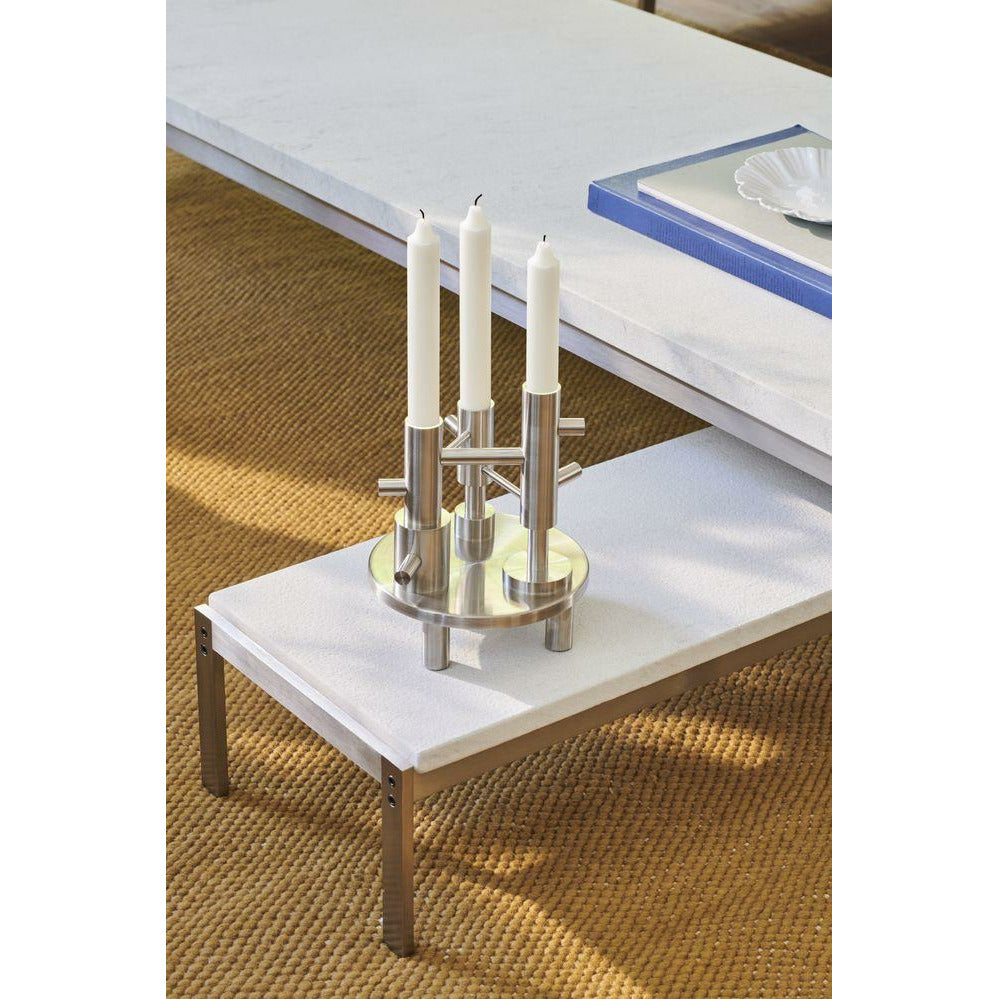 Fritz Hansen Light Touch Candle Holder Steel, Ø16 cm