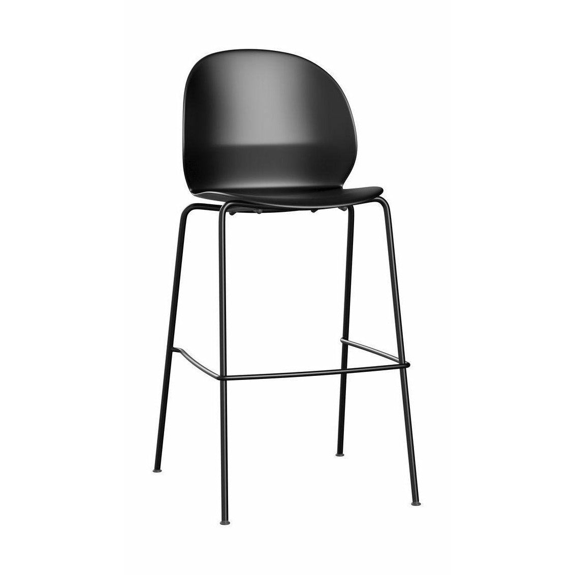 Fritz Hansen N02 genanvender høj barstol, sort/sort