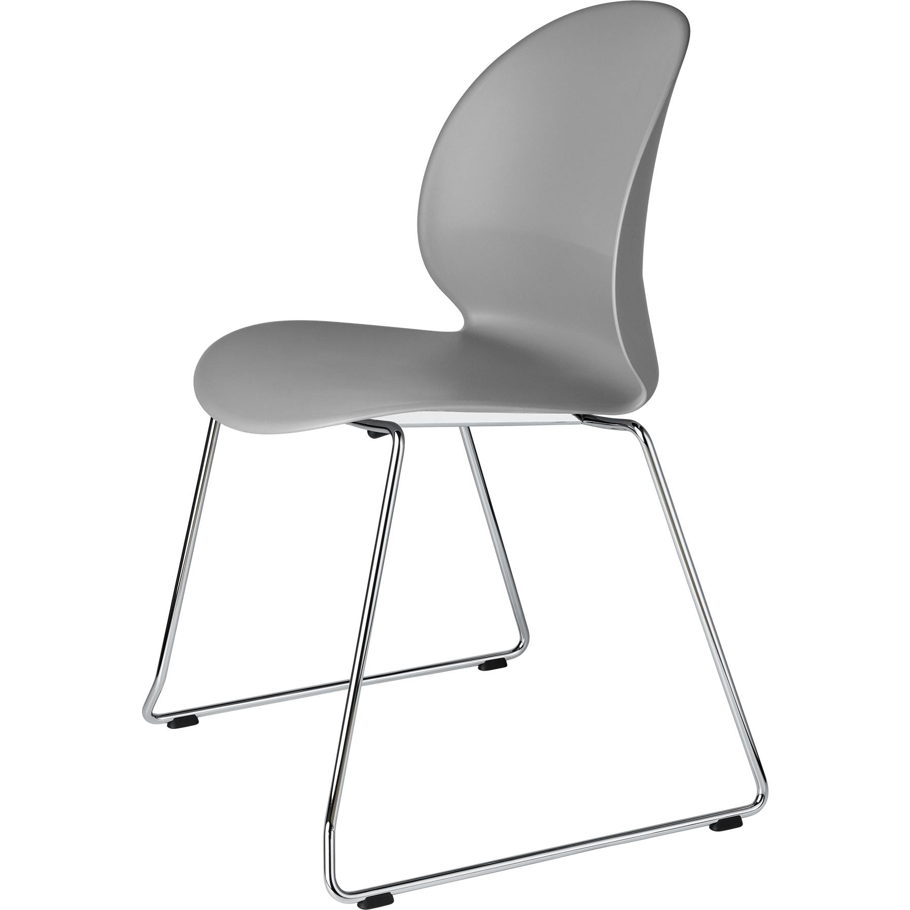 Fritz Hansen N02 Recycle Chair Chromed Steel, grigio