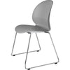 Fritz Hansen N02 Recycle Stuhl Verchromter Stahl, Grau