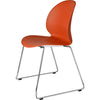 Fritz Hansen N02 Recycle Stuhl Verchromter Stahl, Orange