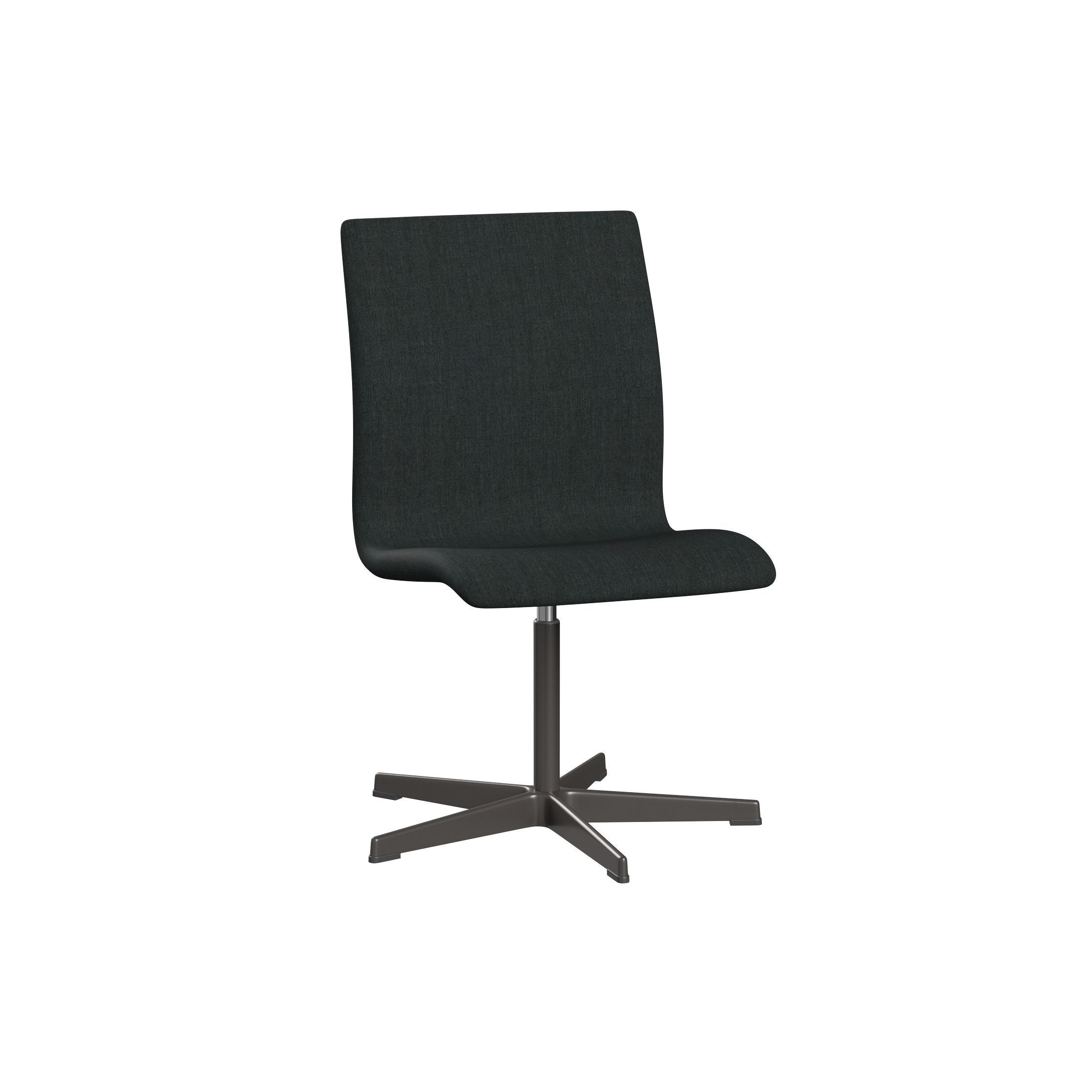 Fritz Hansen Oxford 3171 T sedia T Base a cinque braccio Calda grafite/remix, grigio blu scuro