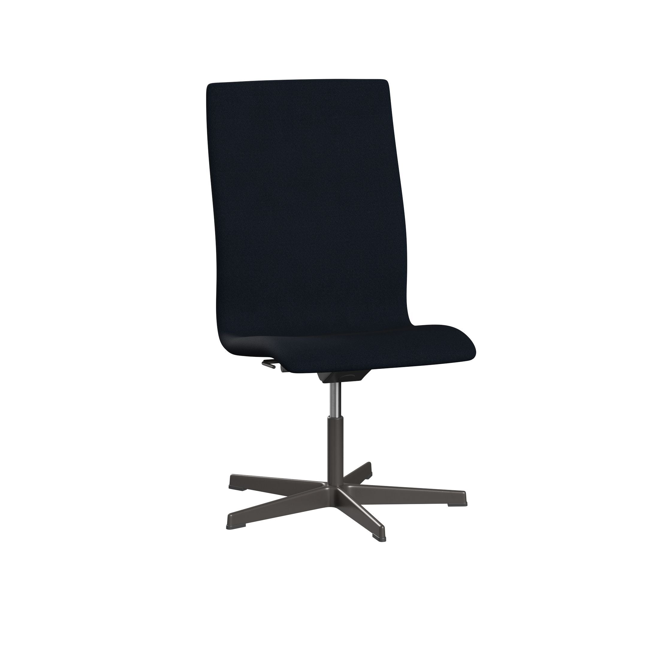 Fritz Hansen Oxford 3193 T sedia a cinque braccia a cinque braccia calda grafite/vidar, nero