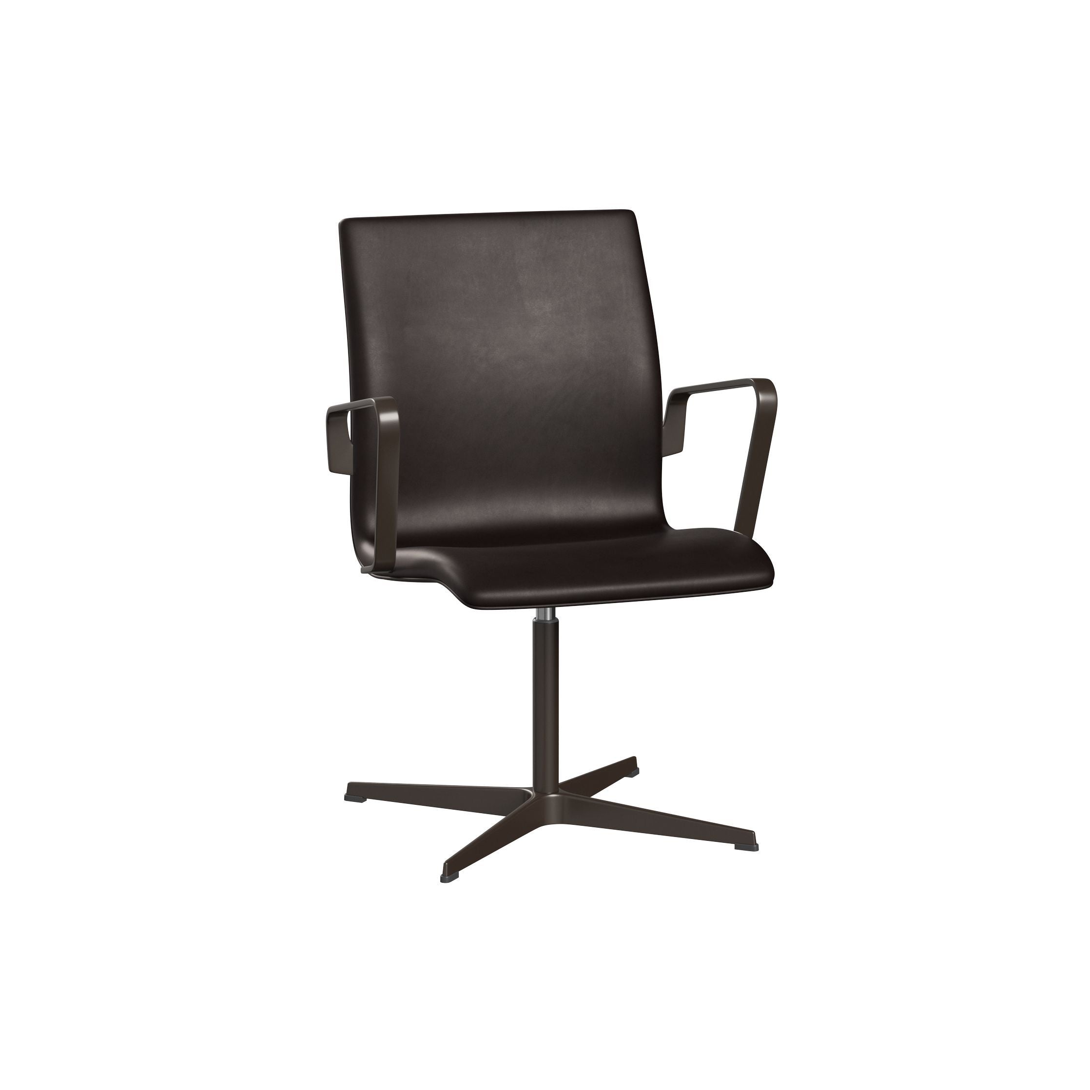 Fritz Hansen Oxford 3241 T Sessel Vierarmiges Gestell Braunbronze/Grace, Dunkelbraun