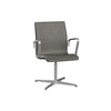 Fritz Hansen Oxford 3241 T Sessel Vierarmiges Gestell Satiniertes gebürstetes Aluminium/Essential, Lava