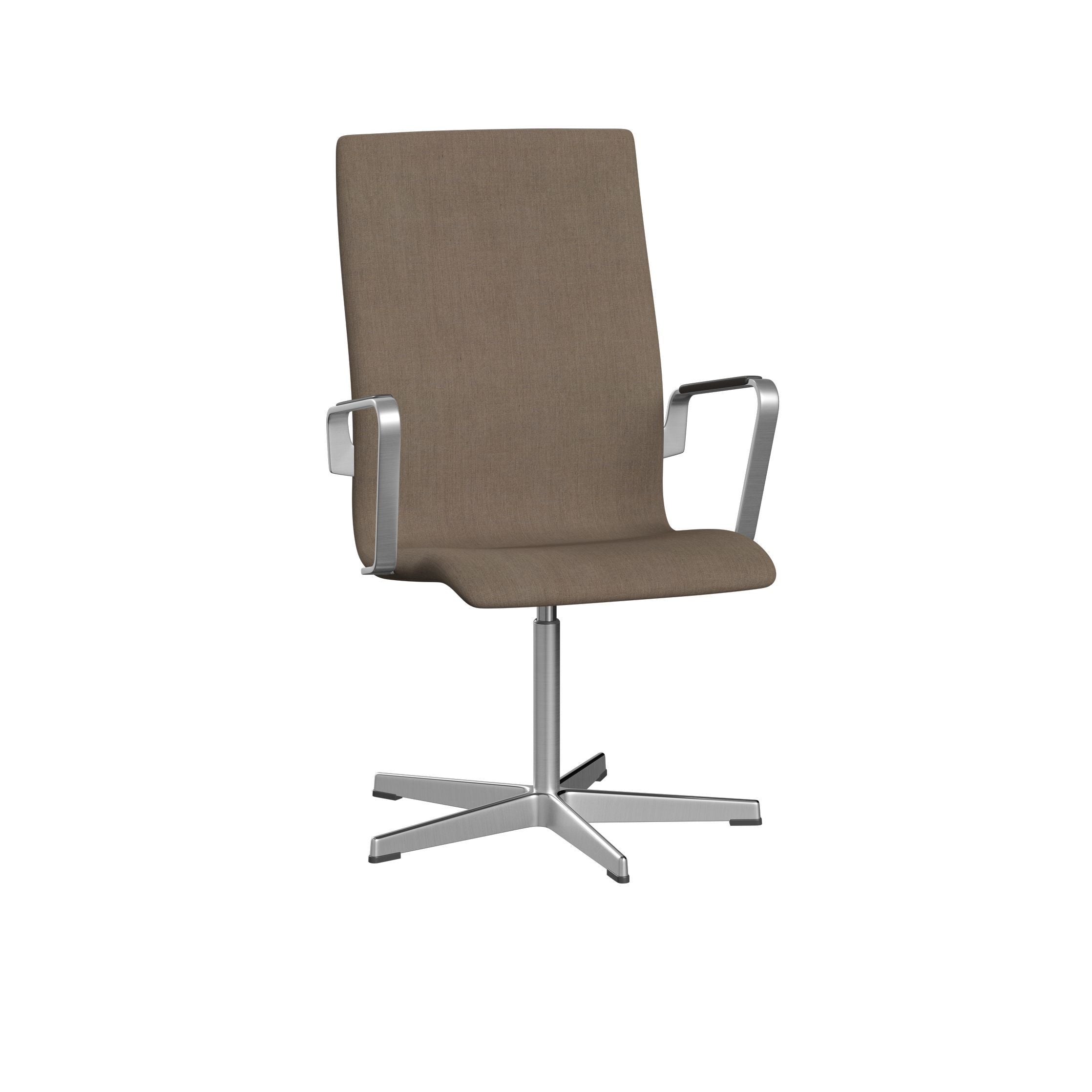 Fritz Hansen Oxford 3273 T Armchair Five Arm Base Satin Brushed Aluminium/Remix, Beige