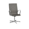 Fritz Hansen Oxford 3293 T fauteuil vijfarmbasis satijnborstig aluminium/essentiële, lava