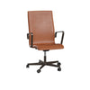 Fritz Hansen Oxford 3293 W Sessel Fünfarmiges Untergestell mit Rädern Braun Bronze/Grace, Nussbaum