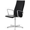 Fritz Hansen Oxford Classic Swivel fauteuilleer middelste rugleuning, zacht zwart