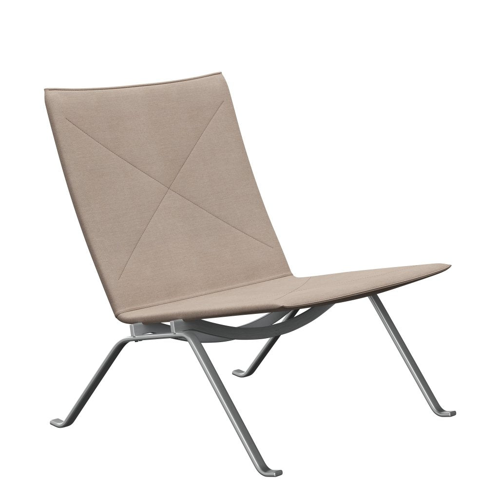 Fritz Hansen PK22 Lounge stol, lærred lærred natur