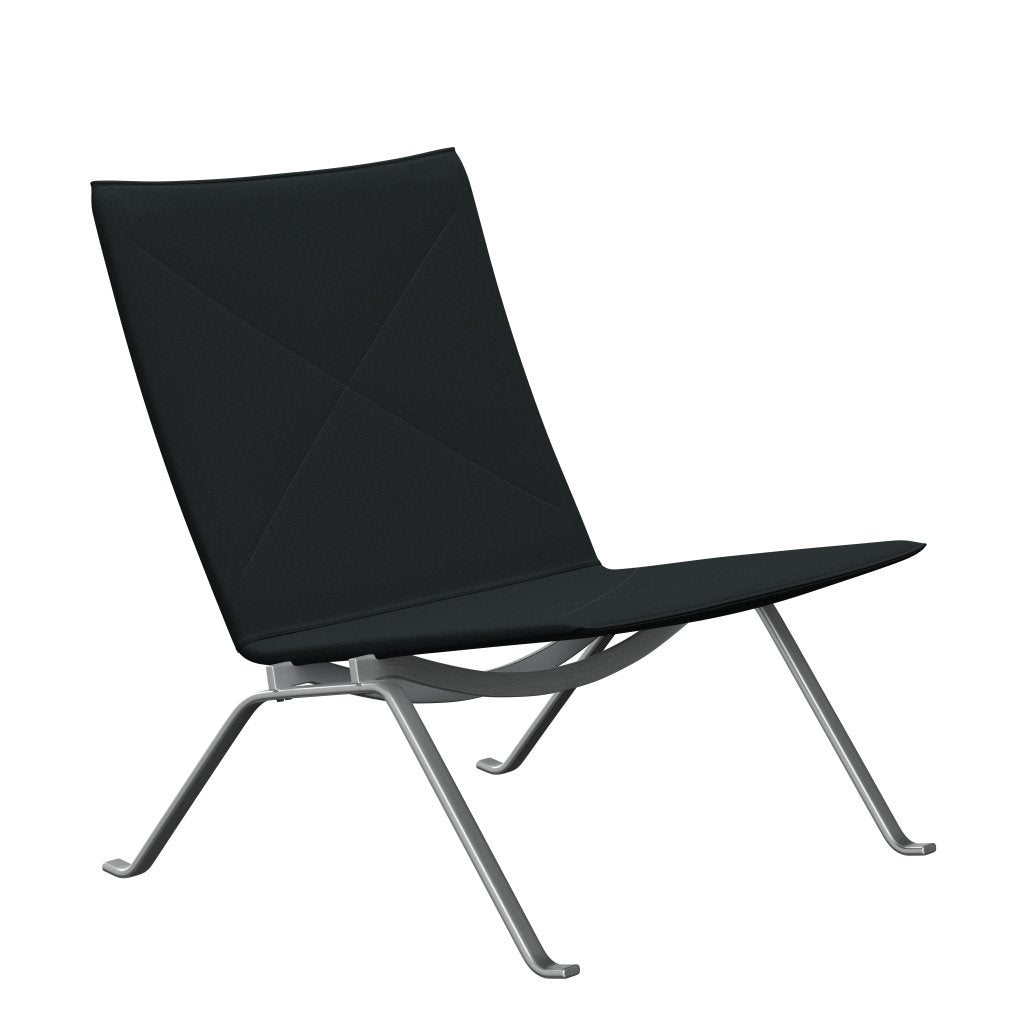 Sedia da salotto Fritz Hansen PK22, tela nera