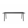 Fritz Hansen Meeruralis tafel gepoederd gerapporteerd aluminium, lava grijs laminaat