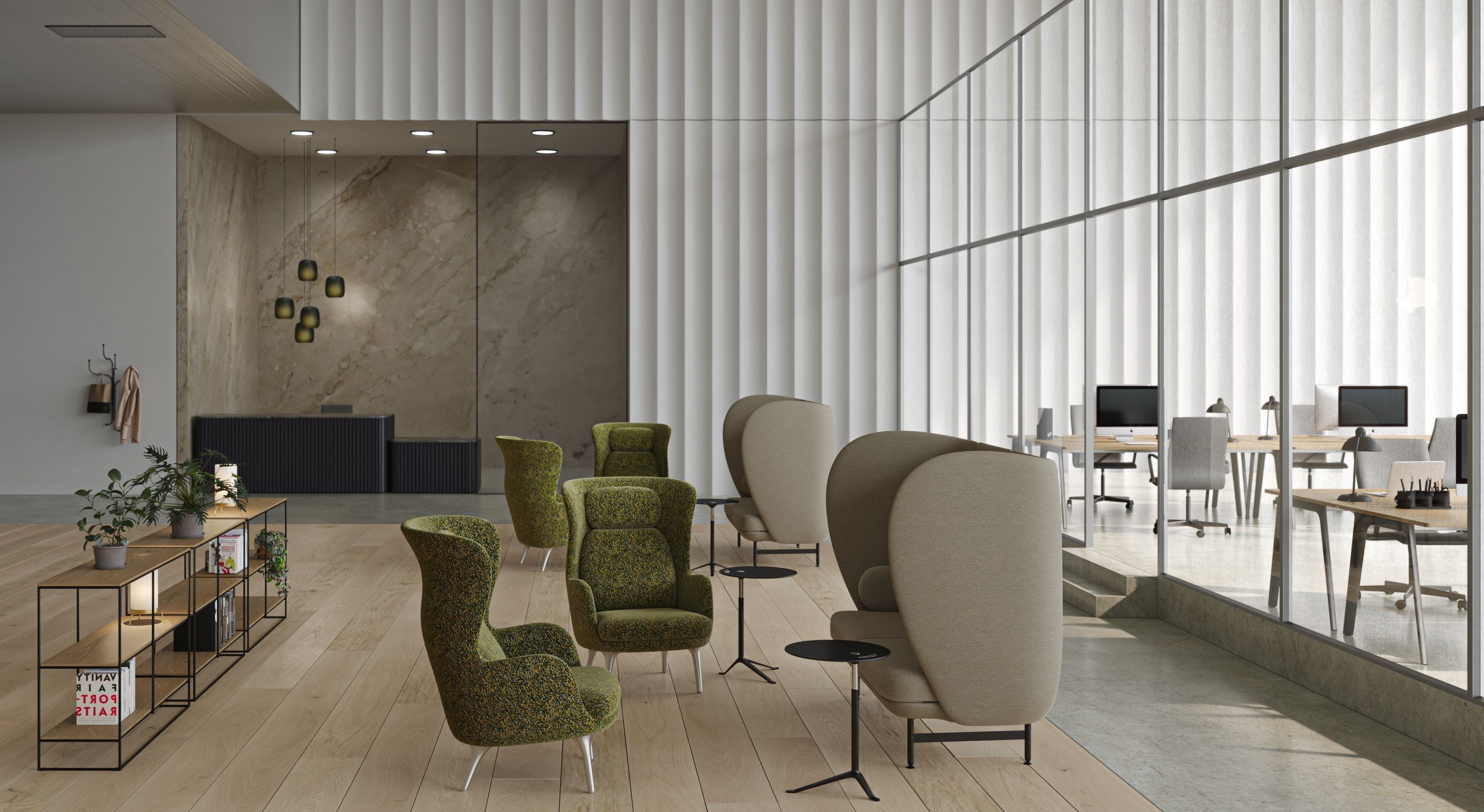 Fritz Hansen Ro Lounge Sedia in alluminio, Atom Green