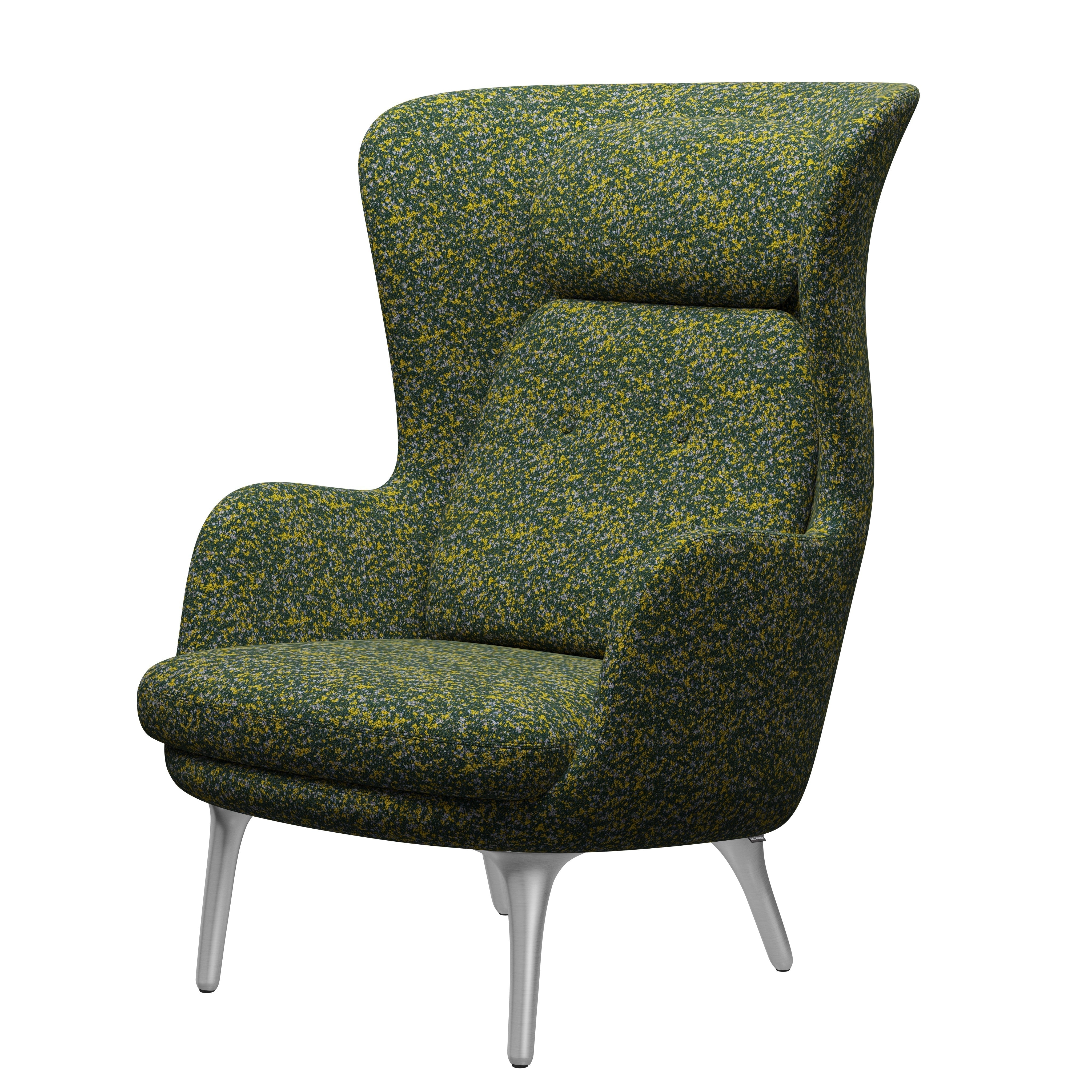 Fritz Hansen RO Silla de salón de aluminio, Atom Green