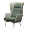 Fritz Hansen Ro Lounge Sedia in alluminio, verde menta