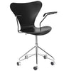 Fritz Hansen Serie 7 Drehsessel Farbige Esche, Schwarz