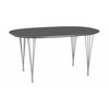 Fritz Hansen Super ellipse spisebord 100x150 cm, grå/sølvgrå