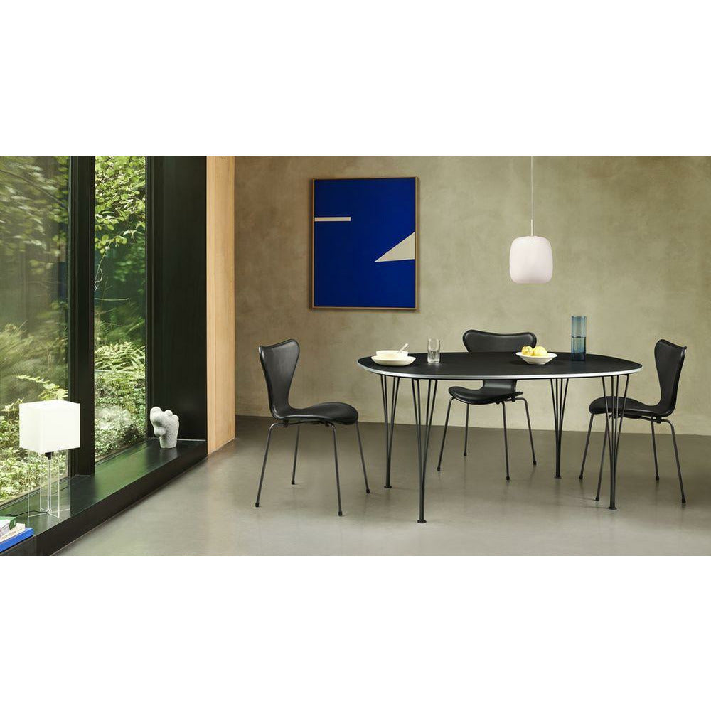 Fritz Hansen Super Ellipse -ruokapöytä 100x150 cm, valkoinen/lämmin grafiitti