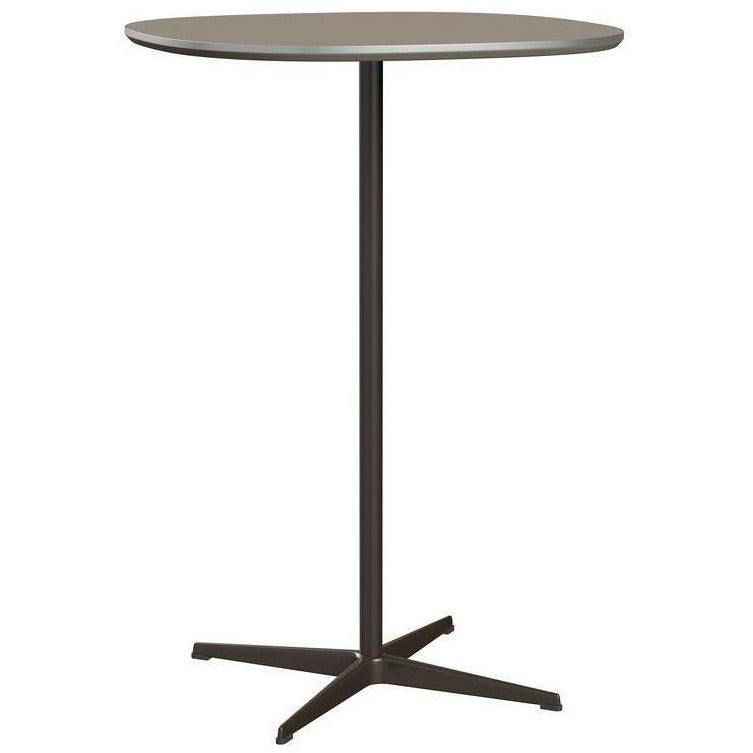Fritz Hansen超级圆形棒桌Ø75，棕色青铜/渥太华棕色