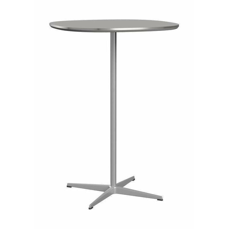 Fritz Hansen Table de barra super circular Ø75, Efeso Gray/Plate Gray