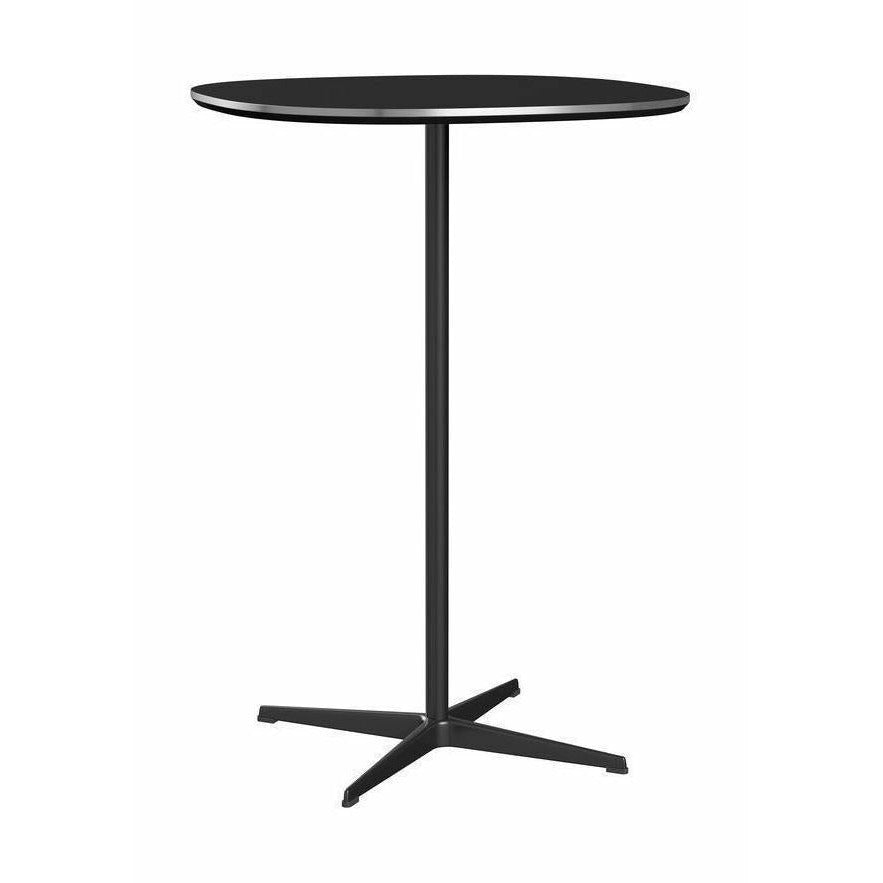 弗里茨·汉森超级圆形栏桌Ø75，黑色/黑色